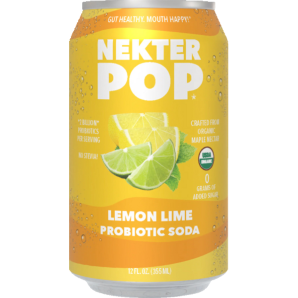 Nekter Pop Organic Lemon Lime Maple Nectar Soda