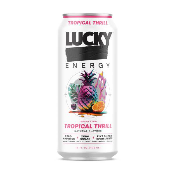 Lucky Energy Sugar Free Energy Drink, Tropical Thrill Same-Day