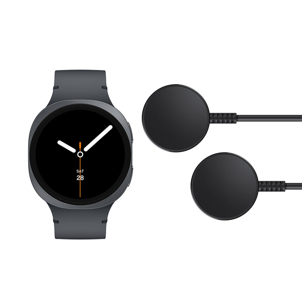 Samsung Galaxy Watch8 44mm Smartwatch with Two Wireless Fast Chargers, Graphite