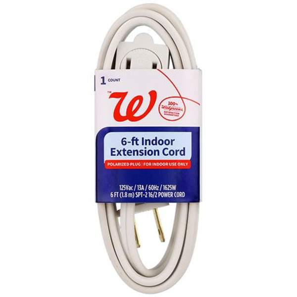 Walgreens Walgreens Indoor Extension Cord 6 ft - 1.0 ea Same-Day