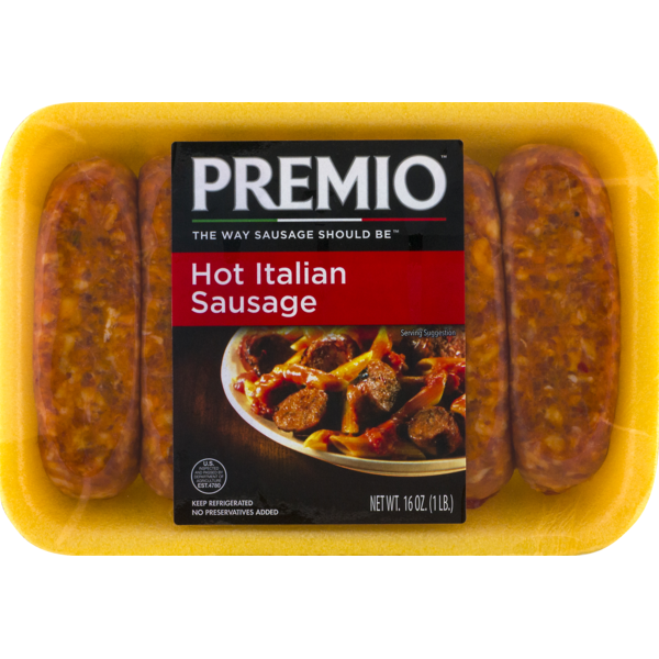 Premio Hot Italian Sausage (16 oz) Instacart