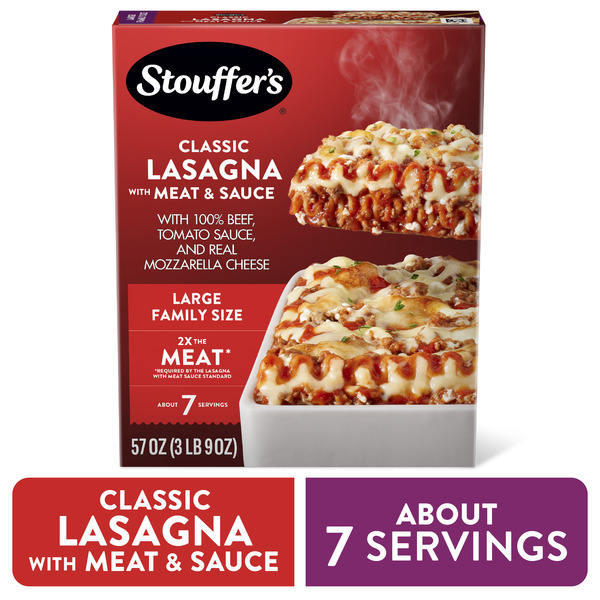 Stouffer's Classic Lasagna With Meat & Sauce Large Family Size Frozen Dinners