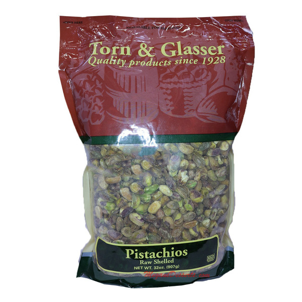 Torn & Glasser -Shelled Raw Pistachios - 32 oz Bag