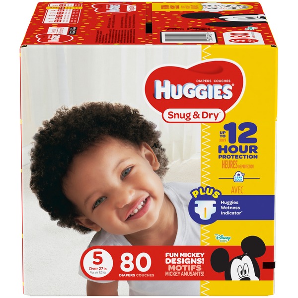 huggies snug & dry size 6 diapers 66 ct box