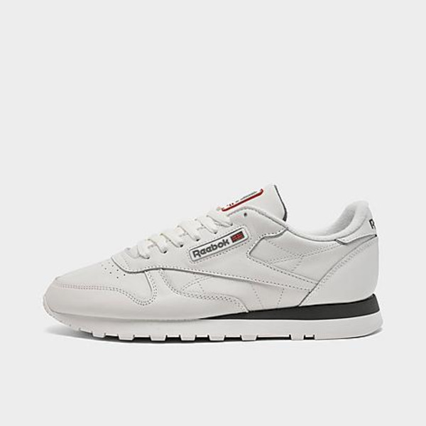 Reebok Men's Classic Leather Casual Shoes, Size 9.5 - Chalk/Chalk/Grey