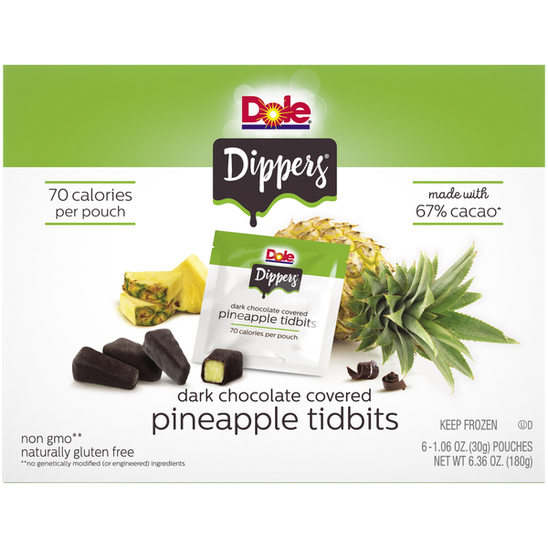 Dole Dippers Dark Chocolate Covered Pineapple Tidbits Same-Day