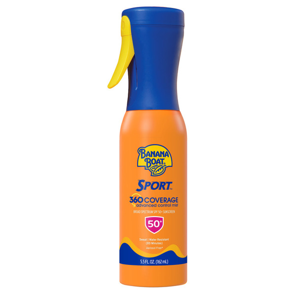 Banana Boat 360 Coverage Sunscreen Mist SPF 50+, Refillable Sunscreen Bottle - 1 oz