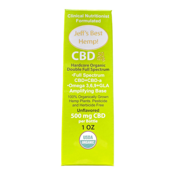 Jeff's Best! Hardcore Organic Double Full Spectrum CBD 50 MG per