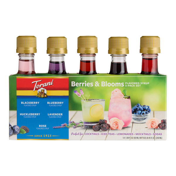 World Market Torani Mini Berries & Blooms Syrup Sampler 5 Pack