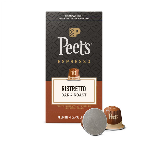 Peet's Coffee Espresso Capsules, Ristretto Intensity 10 Same-Day