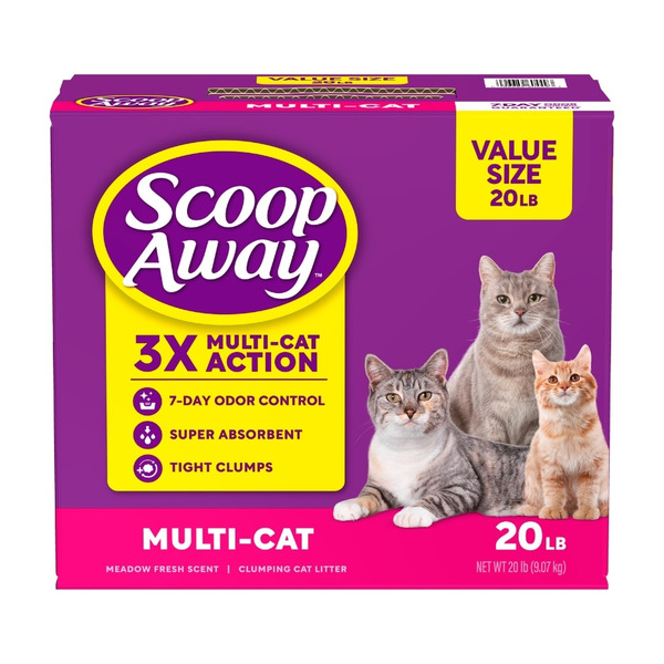 Scoop Away Multi-Cat Clumping Cat Litter, Meadow Fresh Scent, s