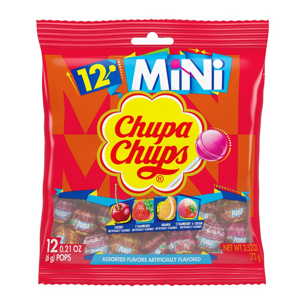 Chupa Chups Chocolate Vanilla Strawberry & Cream Mini Cremosa Same