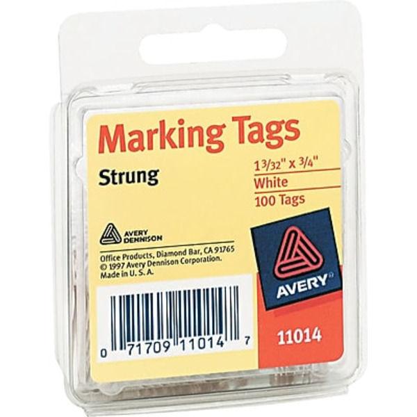 Avery Black & White String Marking Tags