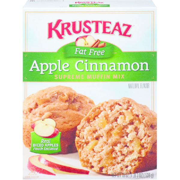 Krusteaz Supreme Apple Cinnamon Fat Free Muffin Mix Same-Day