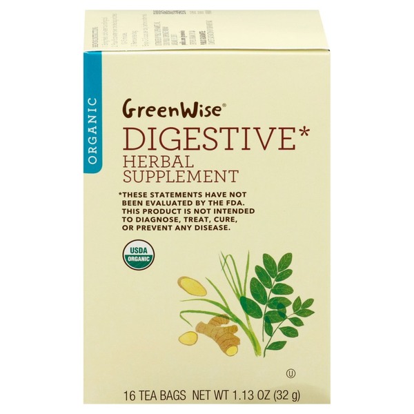 GreenWise Herbal Supplement, Organic, Digestive, Tea Bags (1.13 each