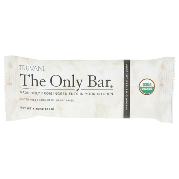 Truvani Organic Coconut Cashew The Only Bar