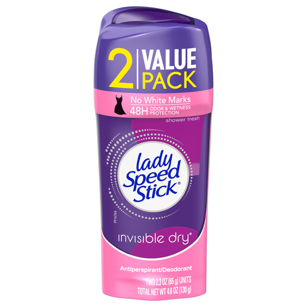 Lady Speed Stick Invisible Dry Antiperspirant Deodorant, Shower