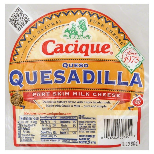 Cacique Cheese, Part Skim Milk, Quesadilla (10 oz) from Kroger Instacart
