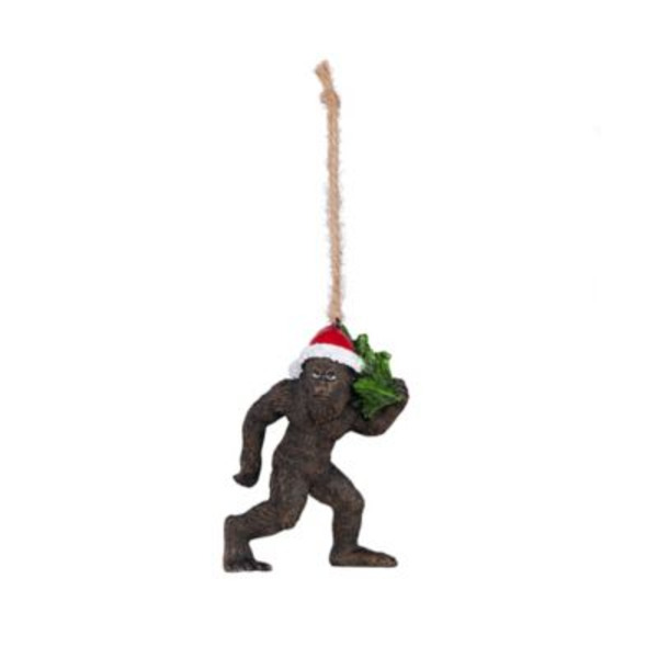 Red Shed Bigfoot Christmas Ornament, 4 in.