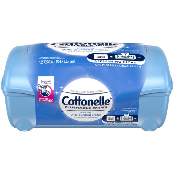 Cottonelle Flushable Wet Wipes Tub (42 ct) from Safeway Instacart