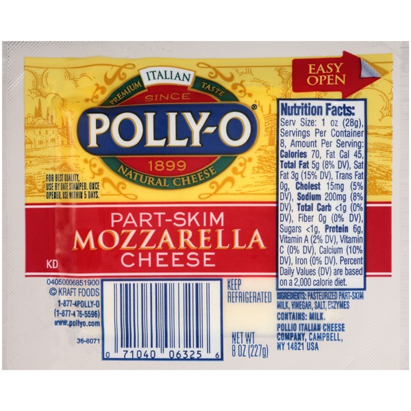 PollyO PartSkim Mozzarella Cheese (8 oz) from Stop & Shop Instacart