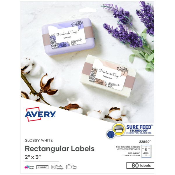 Avery Print-to-the-Edge Labels - Glossy White