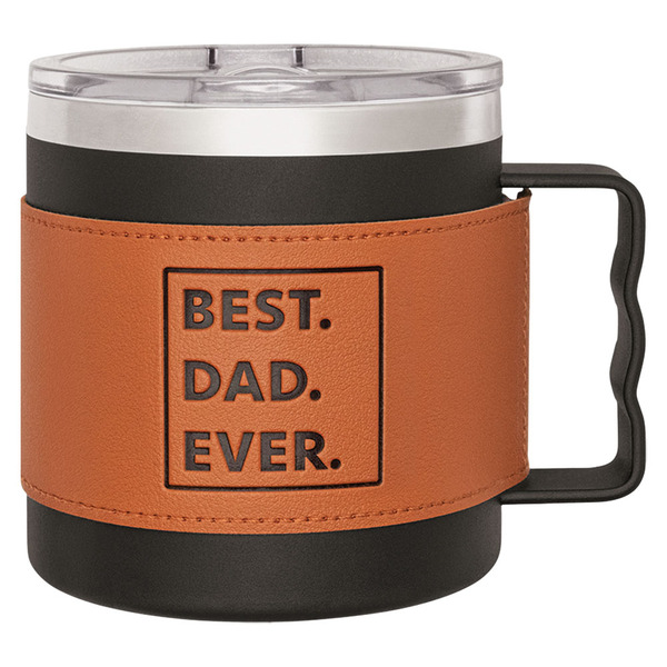 Crofton Black Best Dad Ever Leather Wrapped Mug Same-Day Delivery or Pickup  | ALDI