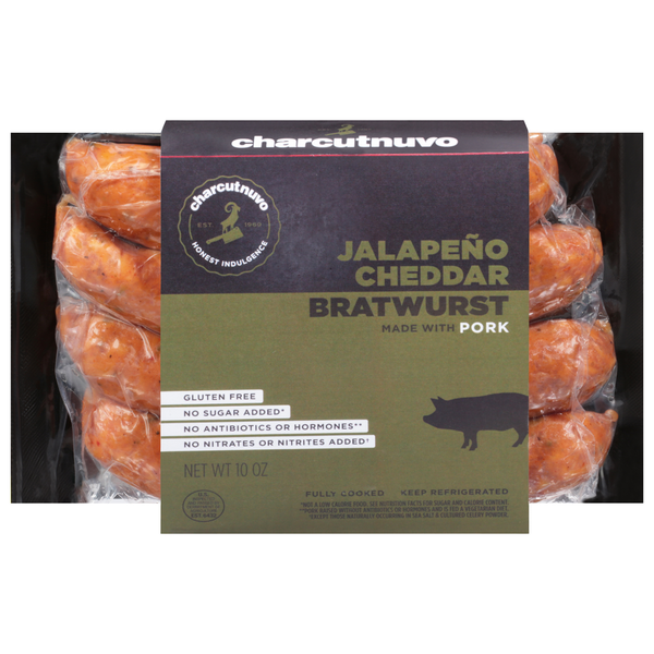 Charcutnuvo Bratwurst, Jalapeno Cheddar