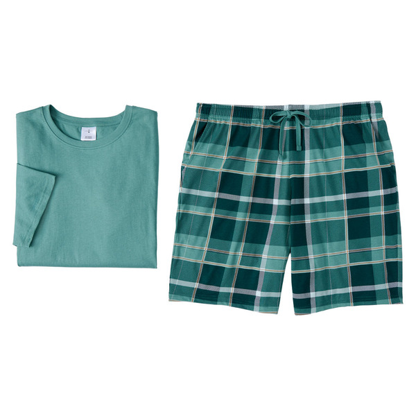 2 Piece Men's Short Pajama Set - Green, XXL Same-Day Delivery or