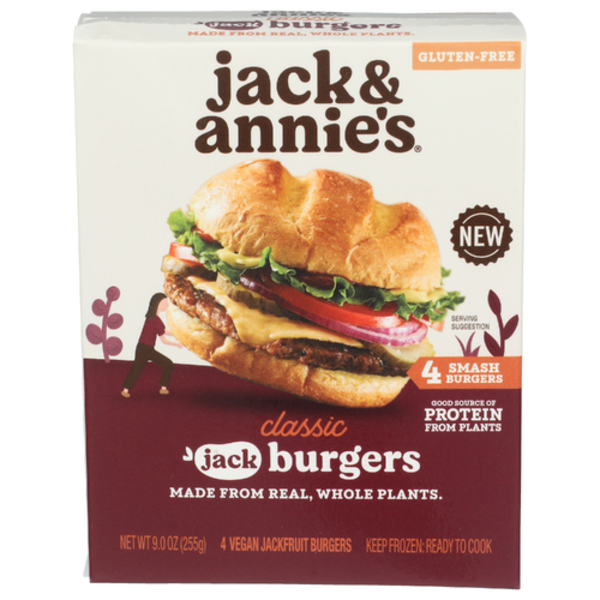 Jack & Annies Classic Jackfruit Burger 4 Pack Same-Day Delivery or