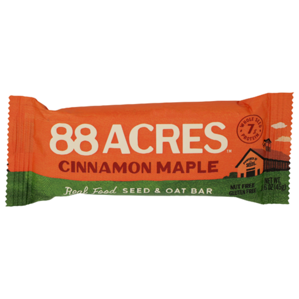 88 Acres The Seed Co. Warm 'N' Spiced Cinnamon Maple Seed + Oat Bar