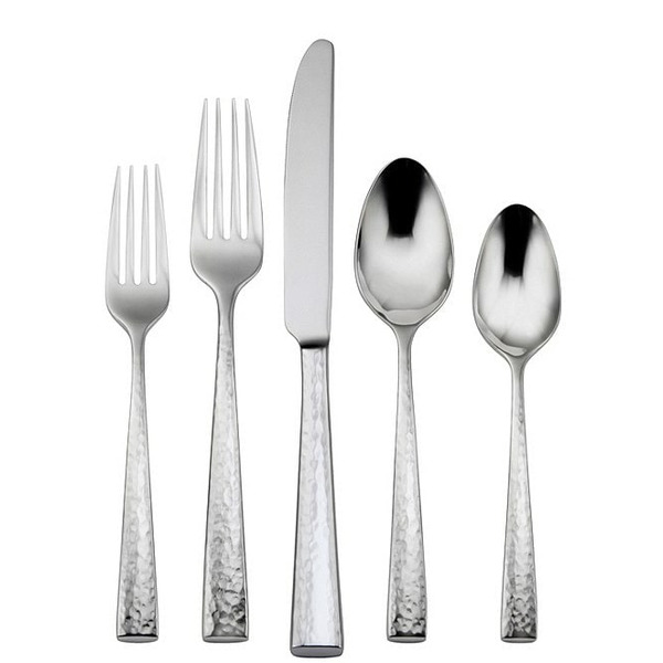 Oneida Cabria Hammered 45-Piece Stainless Steel Flatware Set