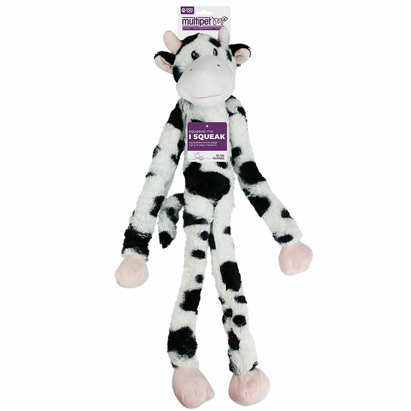 Multipet International Swingin Slevin Oversized Spotted Cow Plush Dog Toy - XXL - 27"