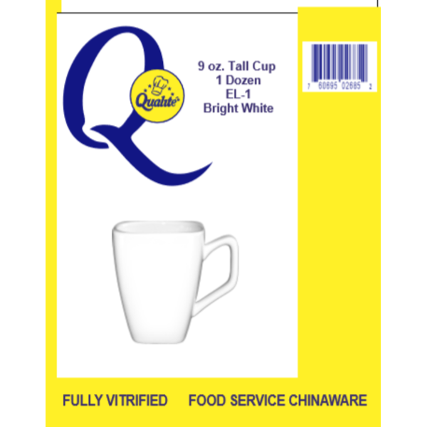 Qualite - White Tall Cup - 12/9 oz