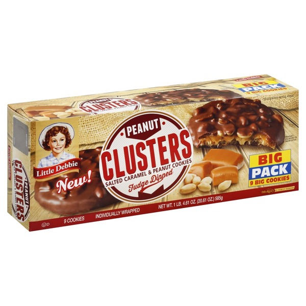 Little Debbie Peanut Clusters, Fudge Dipped, Big Pack (9 each) from
