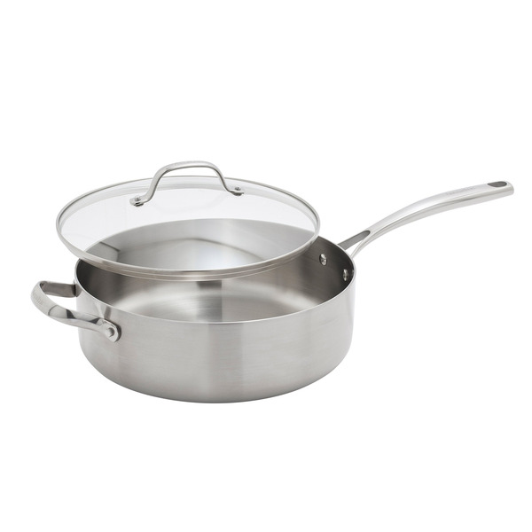 GreenPan Tri-Ply Stainless Steel Covered Saute Pan