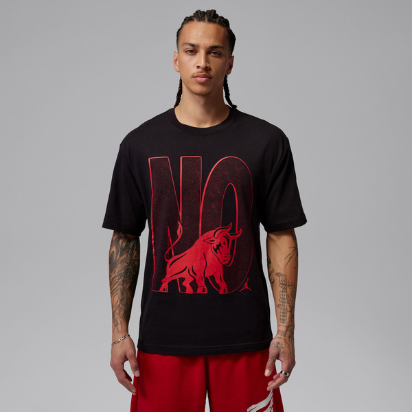 Jordan Men's Brooklyn Toro Graphic T-Shirt, L - Black