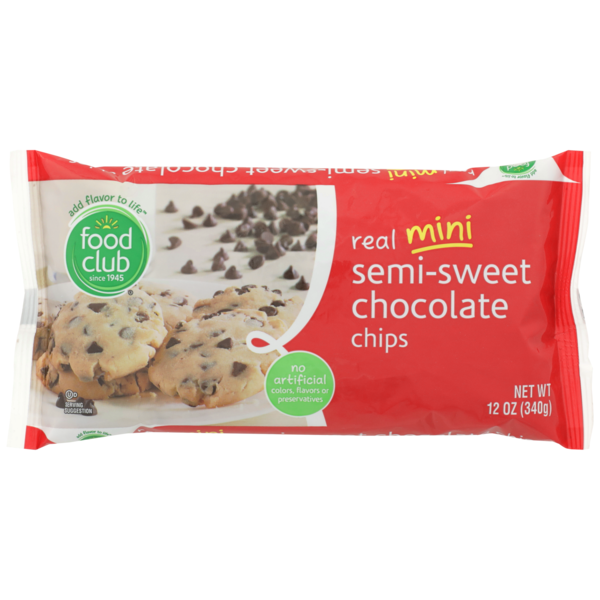 Food Club Chocolate Chips, Semi-Sweet, Mini Same-Day Delivery or