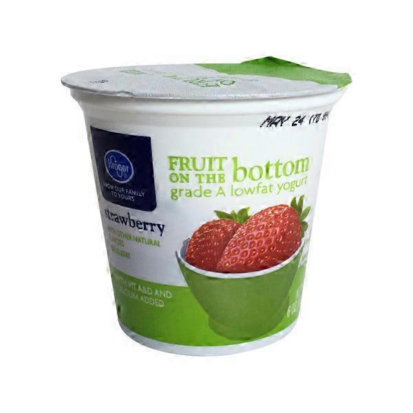 Kroger Fruit On The Bottom Lowfat Yogurt, Strawberry (6 oz) from