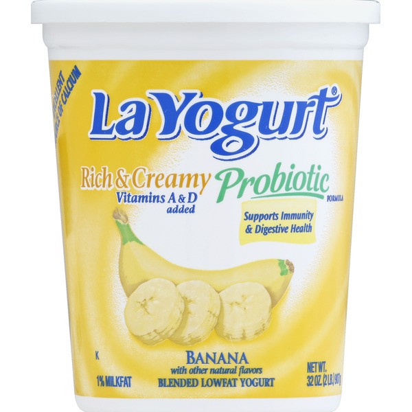 La Yogurt Yogurt, Lowfat, 1 Milkfat, Banana (32 oz) from HMart Instacart