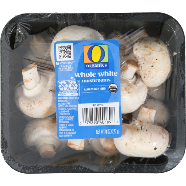 O Organics Mushrooms, Whole White