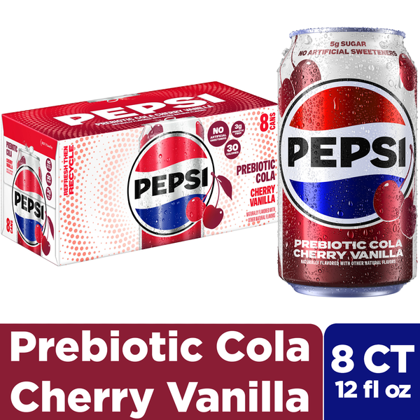 Pepsi Prebiotic Cola Cherry Vanilla Same-Day Delivery or Pickup
