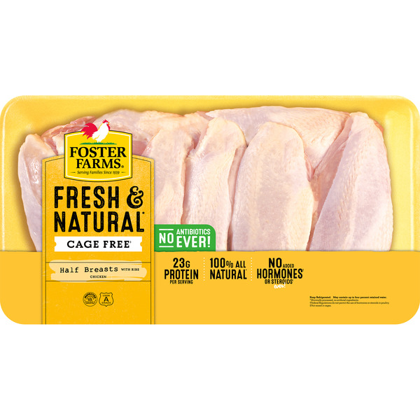 Foster Farms Fresh & Natural Half Chicken Breasts Value Pack