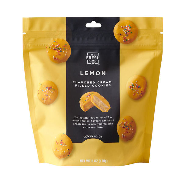The Fresh Market Lemon Flavored Cream Filled Cookies