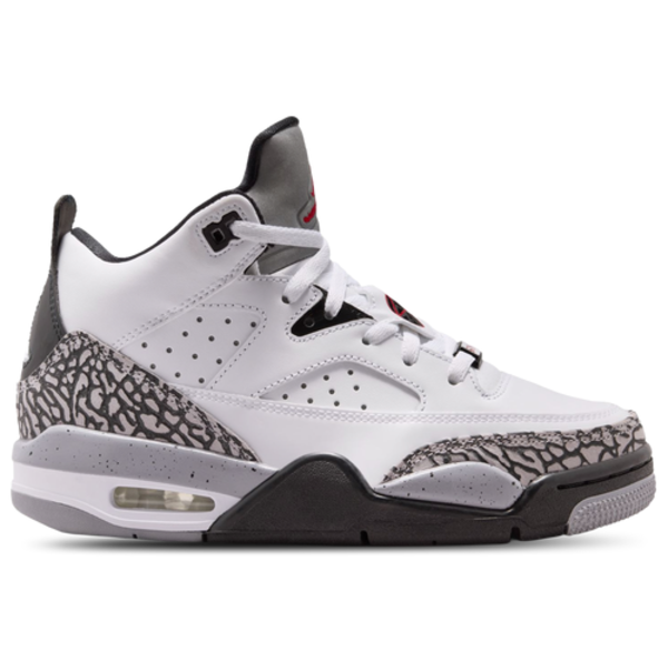Jordan Big Kids' Son of Mars Low Casual Shoes, Size 6.5 - White/Gym Red/Black/Cement Grey