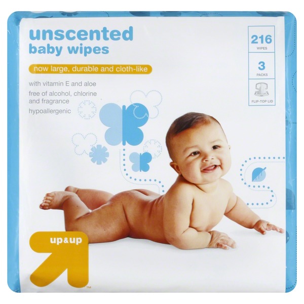 up and up unscented baby wipes