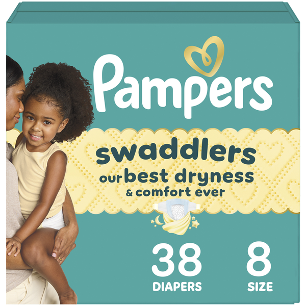 Pampers Swaddlers Diapers, Size S8
