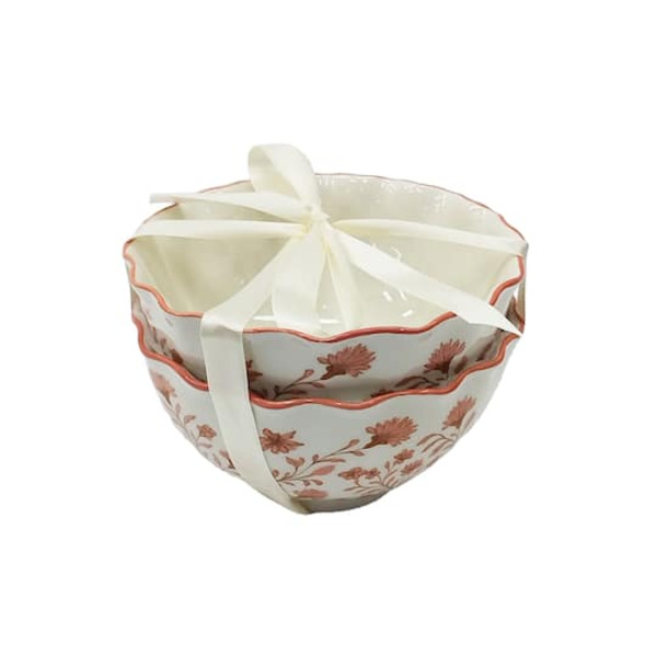 Celebrate It Flower Ceramic Bowls