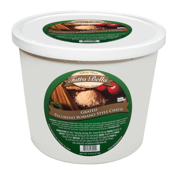 Tutta Bella - Grated Romano Cheese Blend - 5 lbs