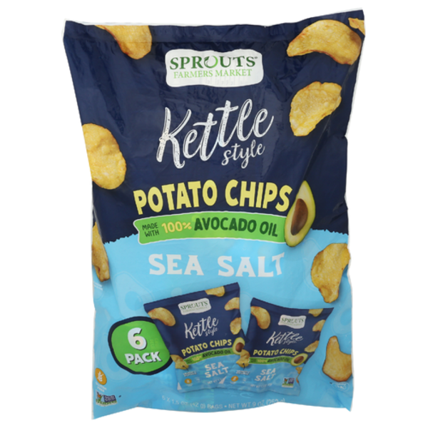 Sprouts Sea Salt  Kettle Style Avocado Oil Potato Chips 6 Pack
